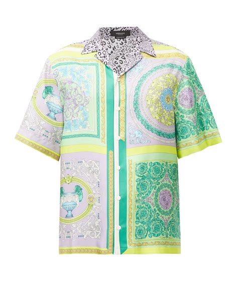 versace cuban shirt|Versace Cuban Collar Shirts for Men .